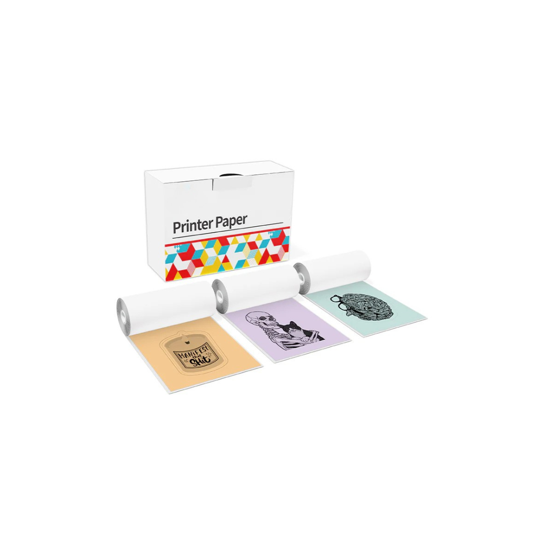 3x Orange, Purple, Mint Green Labels - 3.5m per roll