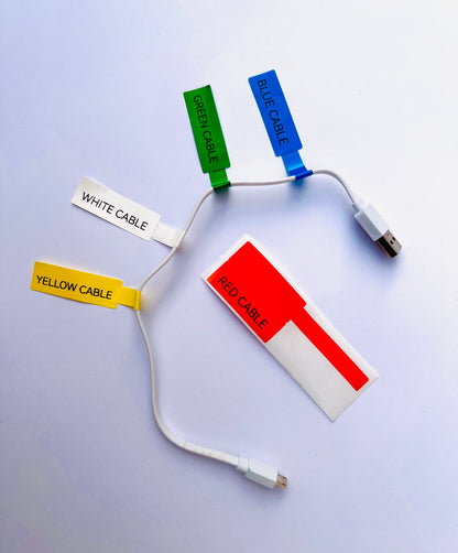 Red Cable Labels - 80 per roll 🔌