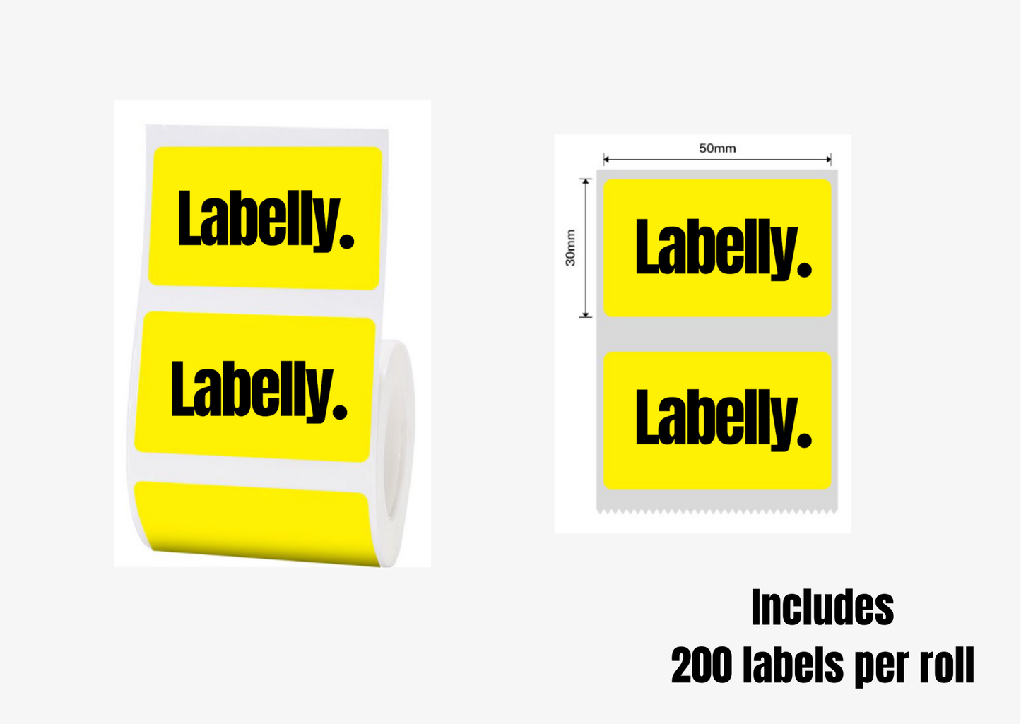 Yellow Rectangle Labels - 230 per roll 📒