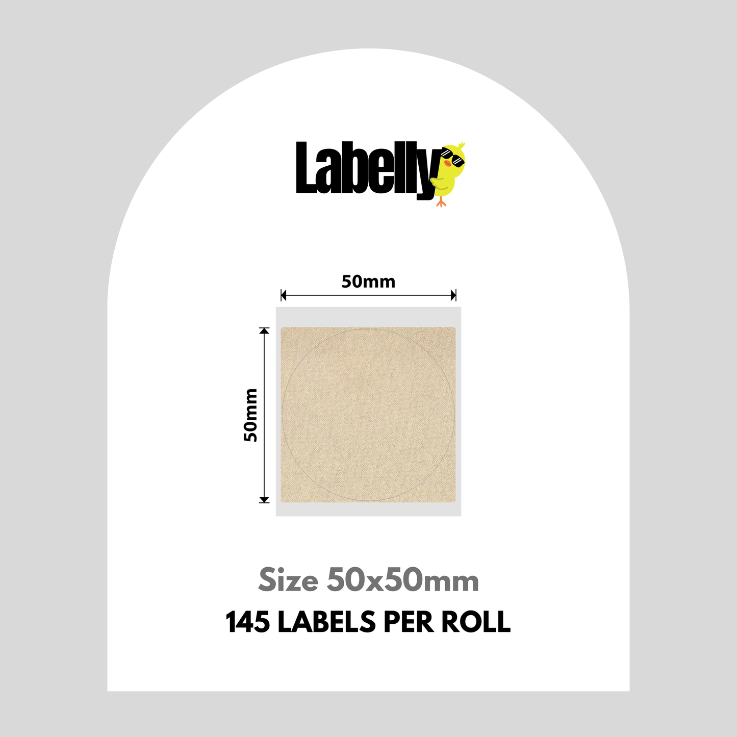 Large Kraft Color Round Labels - 145 per roll