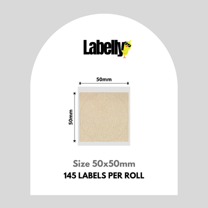 Large Kraft Color Round Labels - 145 per roll