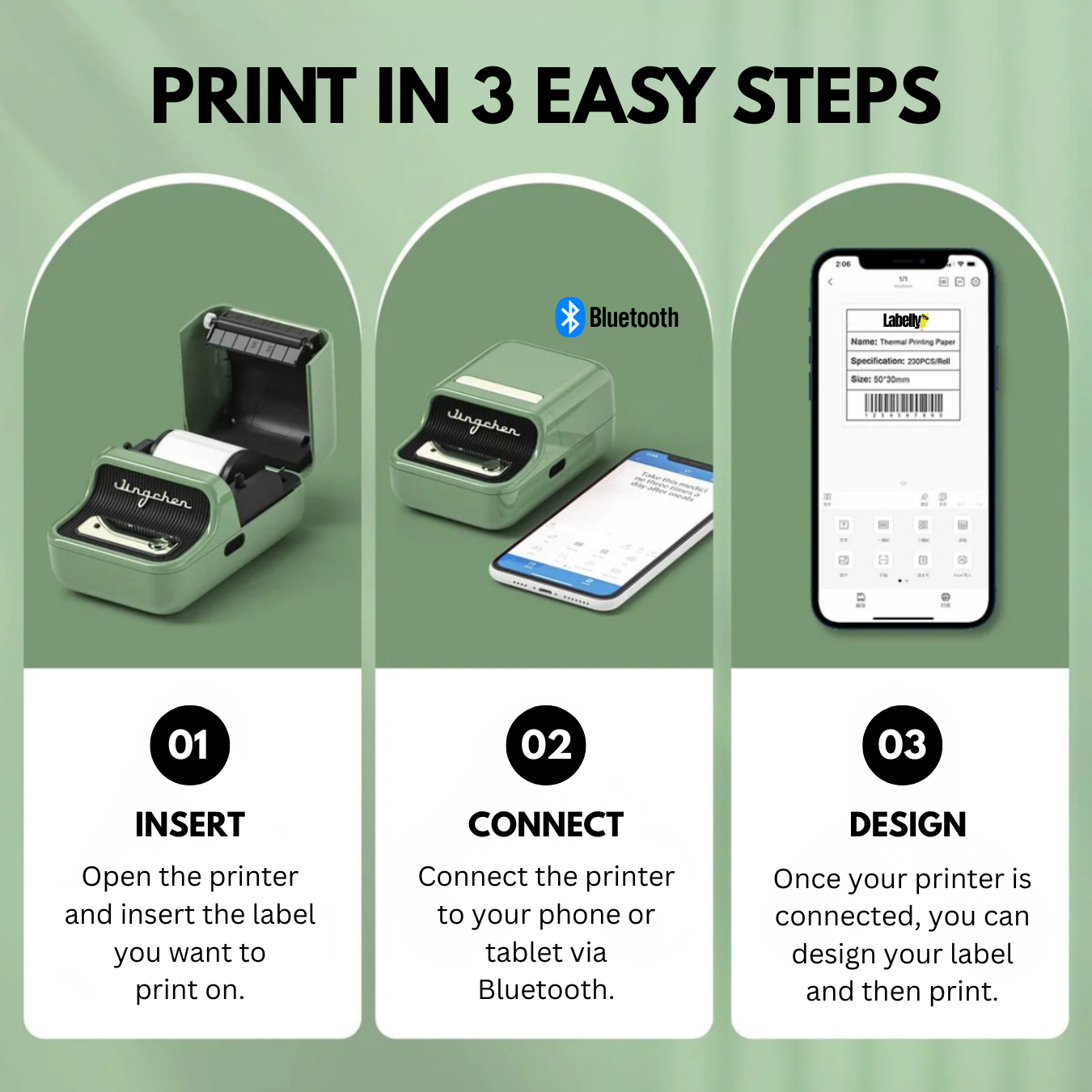 The Labelly Printer + Free Roll of 230 White Labels