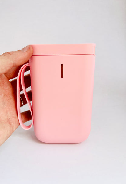 The Pink Mini-Business Label Printer + Free Roll of Labels