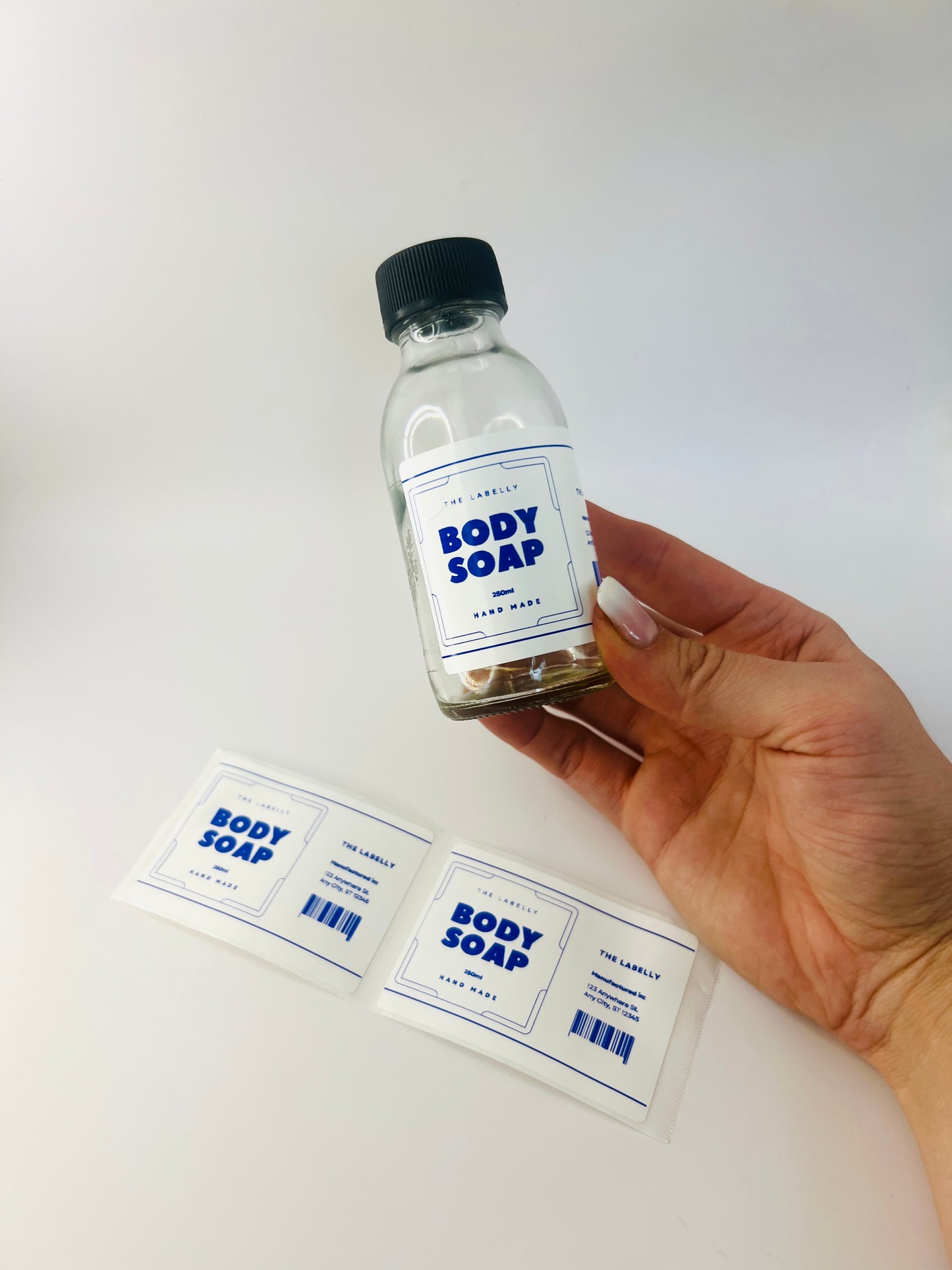Large Blue Ink Labels - 105 per roll