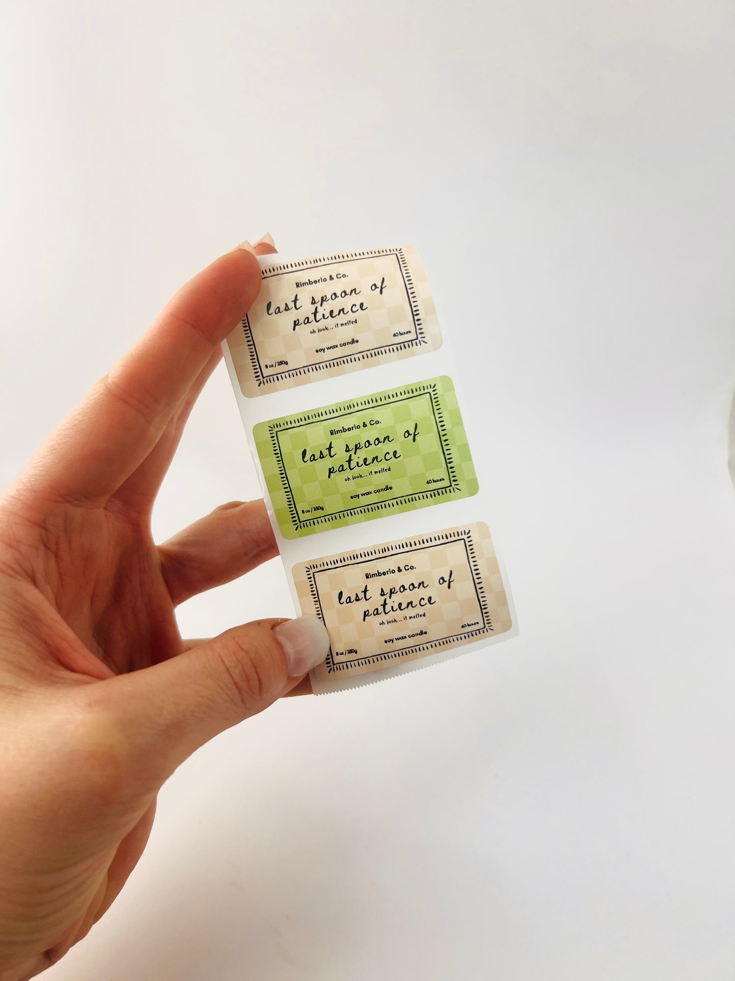 Medium Retro Themed Rectangular Labels - 220 per roll